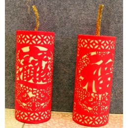 春節裝飾 櫥窗擺飾傳統剪紙鞭炮 新年裝飾用品 春節用品批發