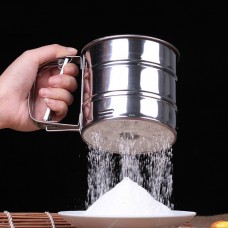 不鏽鋼大號手持麵粉篩 麵粉過篩杯 加用麵粉篩 廚房工具