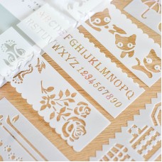 創意鏤空繪畫圖案模板 DIY手帳配件 創意花邊圖案