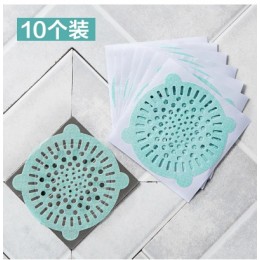 排水口濾網貼紙 創意毛髮防堵塞過濾器 浴室廚房必備過濾貼紙 10片裝