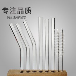 環保玻璃吸管組 透明玻璃吸管8件組 送禮必備耐熱玻璃吸管組