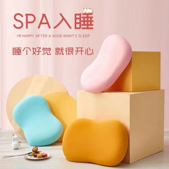 創意慢回彈不塌陷貓肚枕 記憶棉護頸枕 家用午睡抱枕 貓肚皮枕頭